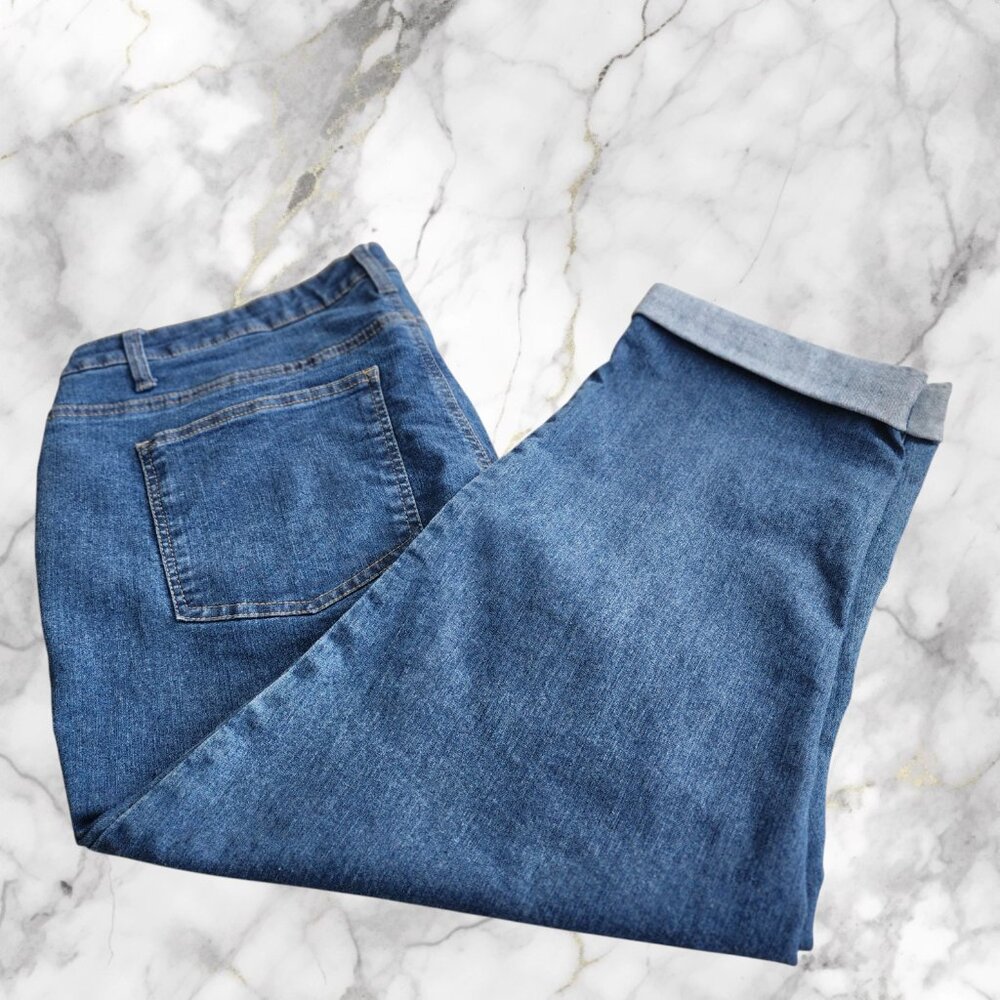 Woman Within Cuffed Hem Capri Jean Size 18W - Picture 5 of 6